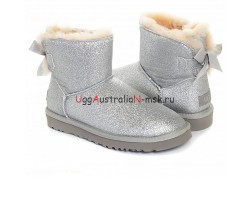 BAILEY BOW MINI SPARKLE FASHION BOOT SILVER