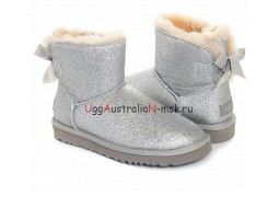 BAILEY BOW MINI SPARKLE FASHION BOOT SILVER