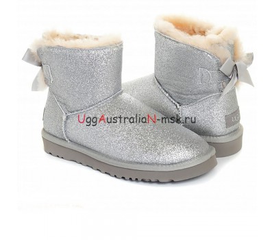 BAILEY BOW MINI SPARKLE FASHION BOOT SILVER