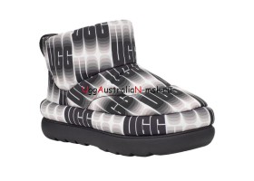 UGG CLASSIC MAXI WAVELENGTH MINI BLACK/WHITE