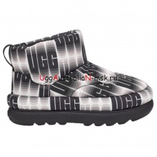 UGG CLASSIC MAXI WAVELENGTH MINI BLACK/WHITE