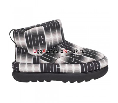 UGG CLASSIC MAXI WAVELENGTH MINI BLACK/WHITE