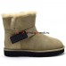 UGG MINI BAILEY LOGO STRAP SUEDE KHAKI