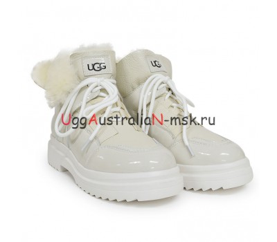 UGG MARTIN PATENT WHITE