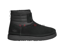 UGG CLASSIC MINI LACE-UP WEATHER BLACK