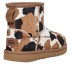 UGG CLASSIC MINI COW PRINT CHESTNUT