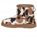 UGG CLASSIC MINI COW PRINT CHESTNUT