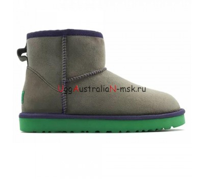  UGG CLASSIC MINI II GREY-AQUA