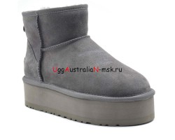 UGG CLASSIC MINI PLATFORM GREY