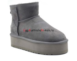 UGG CLASSIC MINI PLATFORM GREY