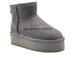 UGG CLASSIC MINI PLATFORM GREY