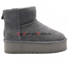 UGG CLASSIC MINI PLATFORM GREY