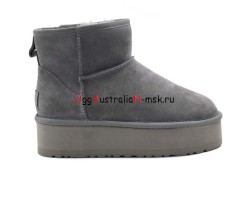 UGG CLASSIC MINI PLATFORM GREY