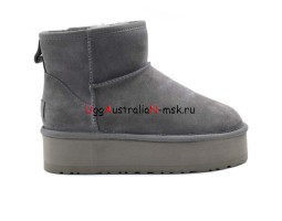 UGG CLASSIC MINI PLATFORM GREY