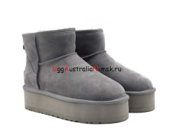 UGG CLASSIC MINI PLATFORM GREY