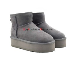 UGG CLASSIC MINI PLATFORM GREY