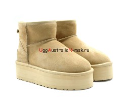 UGG CLASSIC MINI PLATFORM SAND