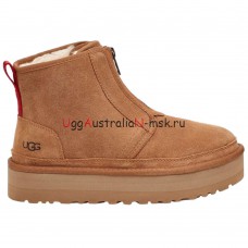 UGG NEUMEL PLATFORM ZIP CHESTNUT