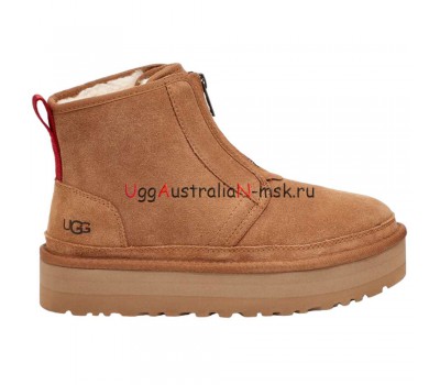 UGG NEUMEL PLATFORM ZIP CHESTNUT