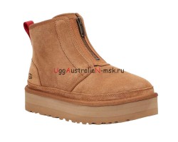 UGG NEUMEL PLATFORM ZIP CHESTNUT