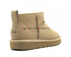 UGG CLASSIC ULTRA MINI LEATHER SAND