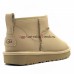 UGG CLASSIC ULTRA MINI LEATHER SAND