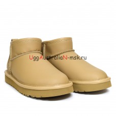 UGG CLASSIC ULTRA MINI LEATHER SAND