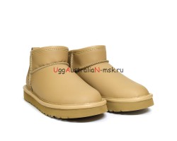 UGG CLASSIC ULTRA MINI LEATHER SAND