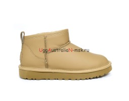 UGG CLASSIC ULTRA MINI LEATHER SAND