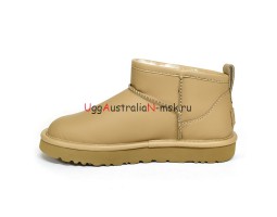 UGG CLASSIC ULTRA MINI LEATHER SAND