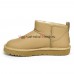 UGG CLASSIC ULTRA MINI LEATHER SAND