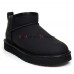 UGG CLASSIC ULTRA MINI LEATHER BLACK