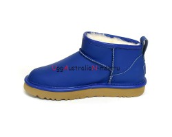 UGG CLASSIC ULTRA MINI LEATHER ROYAL BLUE