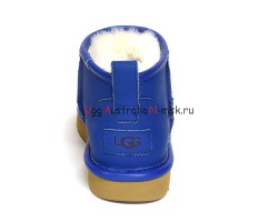 UGG CLASSIC ULTRA MINI LEATHER ROYAL BLUE