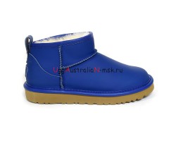 UGG CLASSIC ULTRA MINI LEATHER ROYAL BLUE