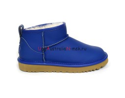 UGG CLASSIC ULTRA MINI LEATHER ROYAL BLUE