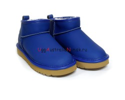 UGG CLASSIC ULTRA MINI LEATHER ROYAL BLUE