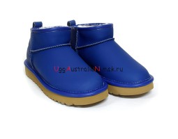 UGG CLASSIC ULTRA MINI LEATHER ROYAL BLUE