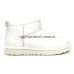 UGG CLASSIC ULTRA MINI LEATHER WHITE