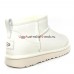 UGG CLASSIC ULTRA MINI LEATHER WHITE