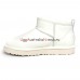 UGG CLASSIC ULTRA MINI LEATHER WHITE