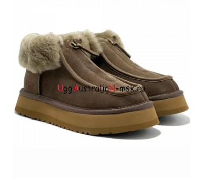 UGG FUNKETTE PLATFORM BOOTS CAPPUCCINO