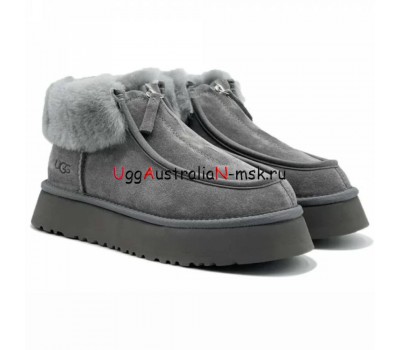 UGG FUNKETTE PLATFORM BOOTS GREY