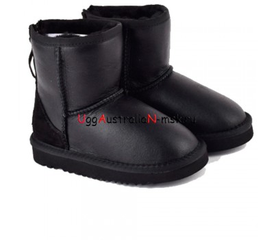 UGG KIDS ZIP METALLIC BLACK