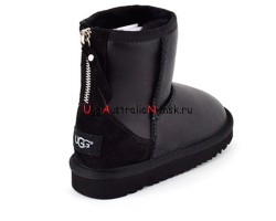 UGG KIDS ZIP METALLIC BLACK