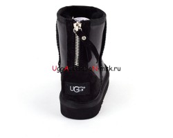 UGG KIDS ZIP METALLIC BLACK