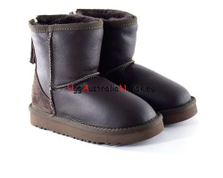 UGG KIDS ZIP METALLIC CHOCOLATE