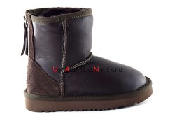 UGG KIDS ZIP METALLIC CHOCOLATE