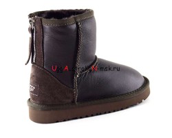 UGG KIDS ZIP METALLIC CHOCOLATE