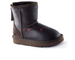 UGG KIDS ZIP METALLIC CHOCOLATE